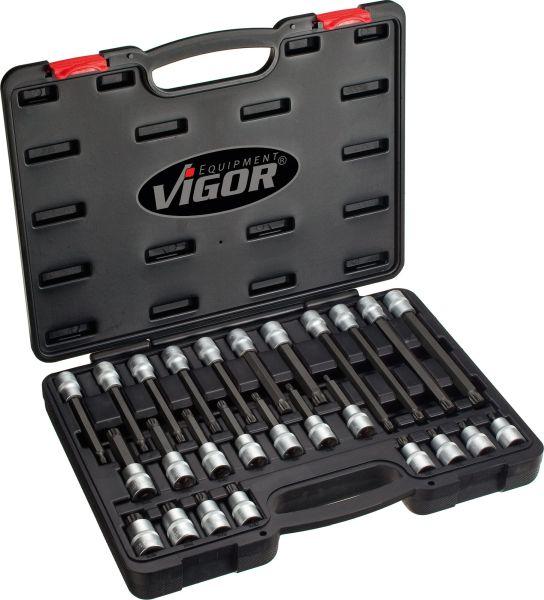 Set Chei Tubulare VIGOR V1918 - Trusă de Scule Profesională