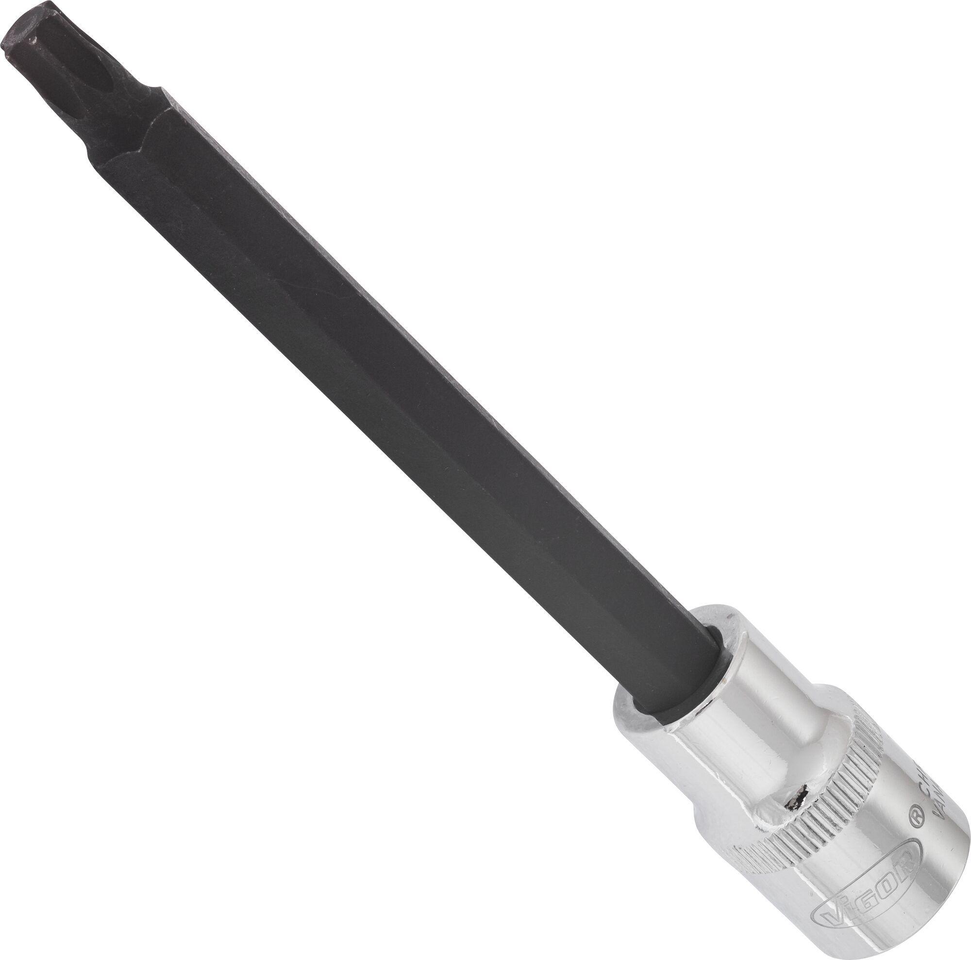 Cheie tubulară VIGOR V2174, profil Torx T45, antrenare pătrată 1/2 inch, lungime 140 mm