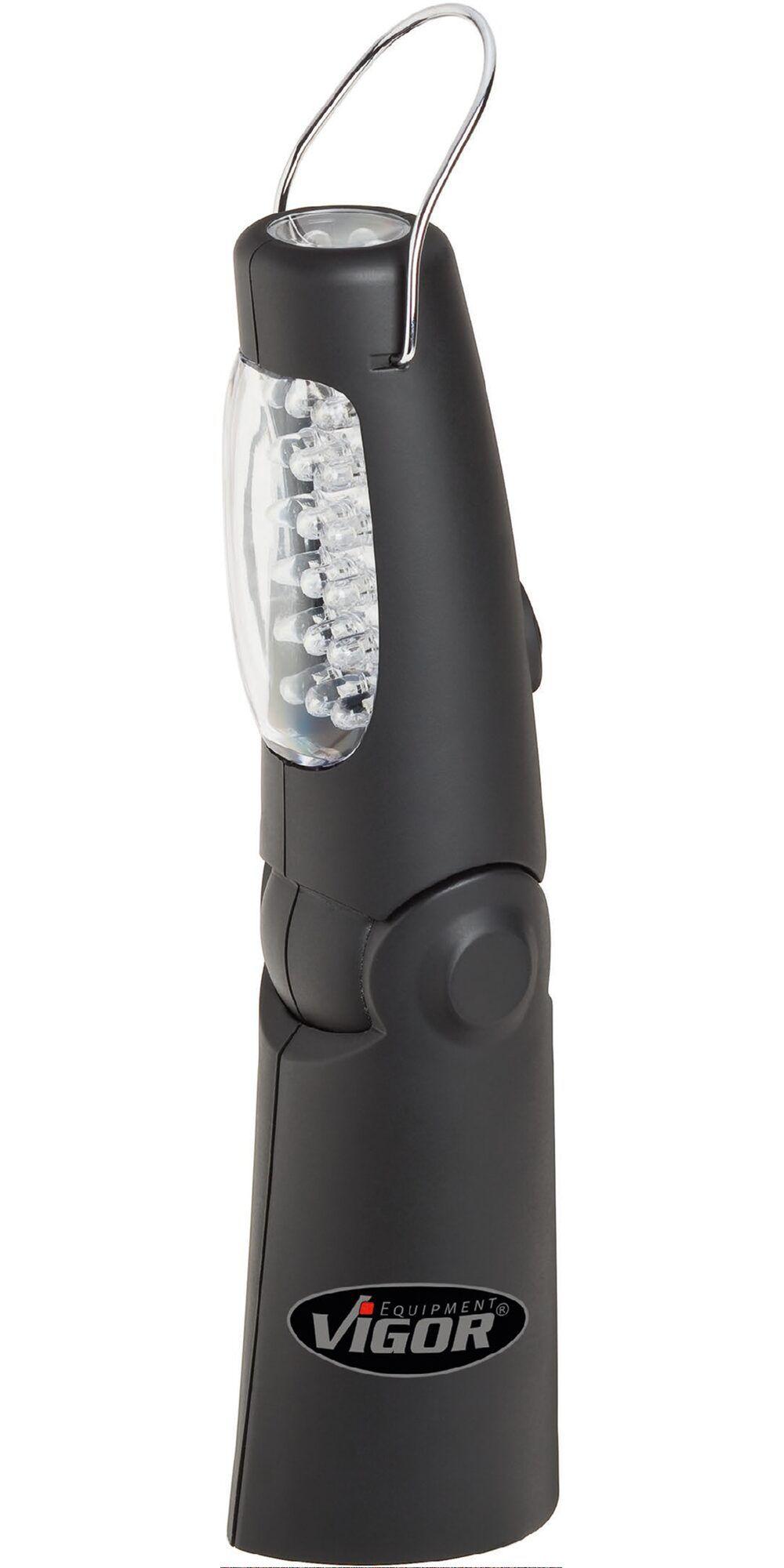 Lampa de Atelier VIGOR V2316, Pliabilă, cu Suport Magnetic, LED 800 Lux, Lungime 220 mm, Acumulator Reîncărcabil Li-Ion 3.6V