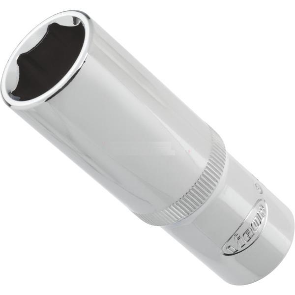 Cheie tubulară hexagonală VIGOR V2590, prindere pătrat 1/2 inch, deschidere 19 mm, lungime 77 mm