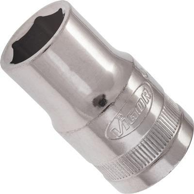 Tubulară VIGOR V2599N, profil hexagonal, deschidere 13 mm, antrenare pătrată 1/2 inch, lungime 38 mm