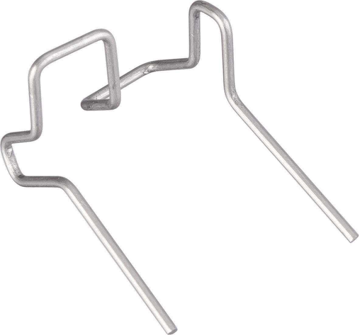 Set de 100 cleme VIGOR V3674 pentru repararea materialelor plastice, sârmă din oțel inoxidabil de 0.8 mm, formă F