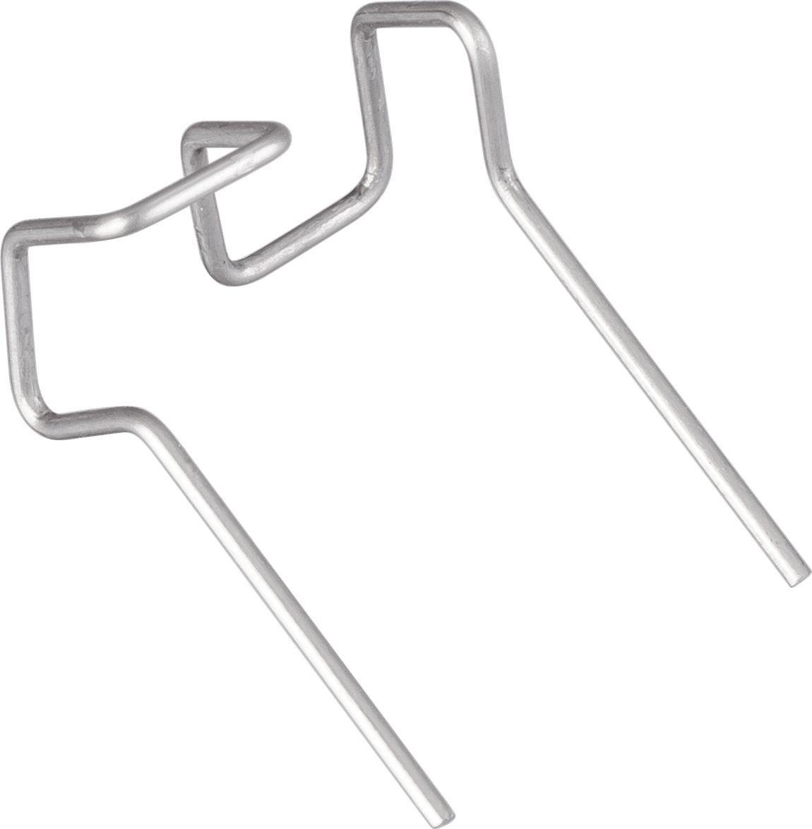 Set de 100 cleme pentru repararea materialelor plastice, VIGOR V3675, sârmă de 0.8 mm, formă S, oțel inoxidabil
