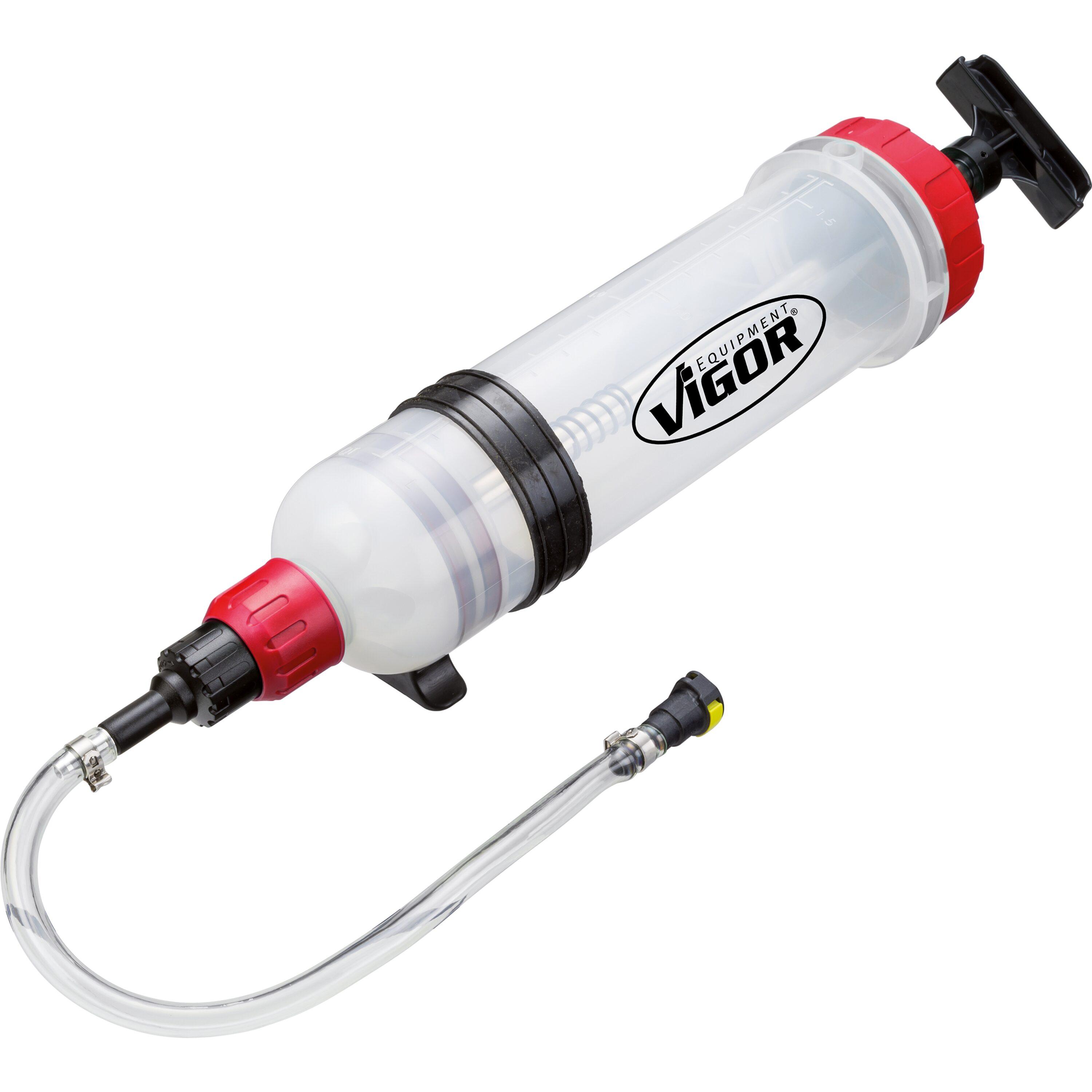 Pompa Manuală de Vacuum VIGOR V4201, 1.5 Litri, Include 5 Adaptoare