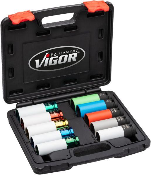 Set de capete chei tubulare pentru impact VIGOR V6312/10