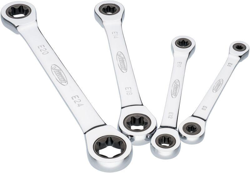Set de chei inelare duble cu clichet VIGOR V6611/4