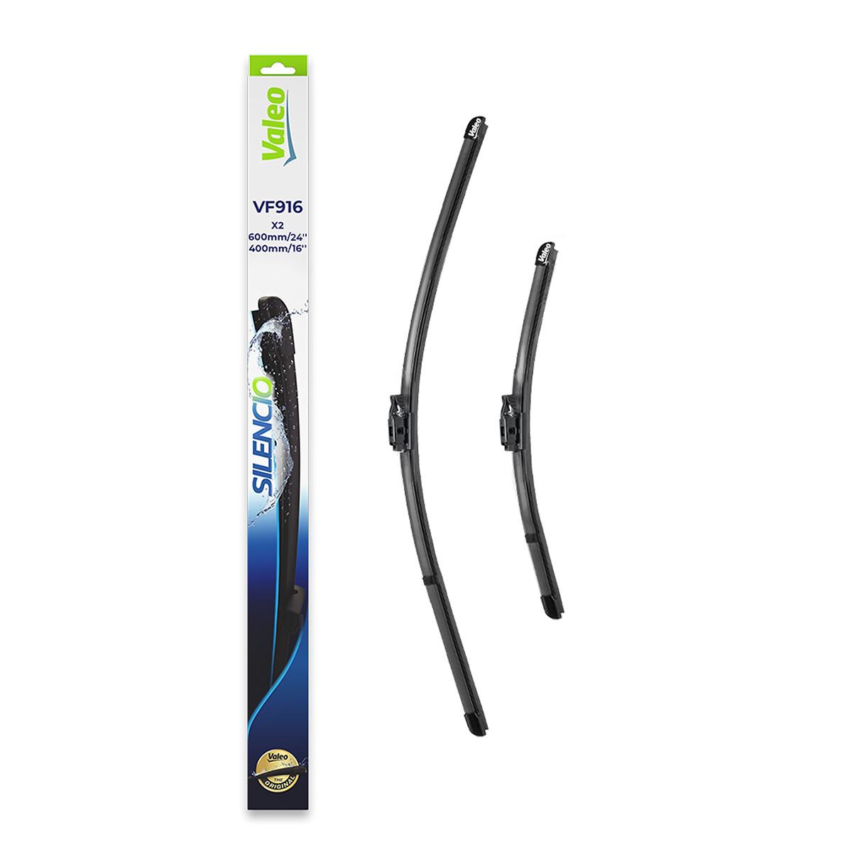 Set de ștergătoare parbriz VALEO SILENCIO FLAT BLADE, 577994, lungimi 600 mm și 400 mm, lamă lată